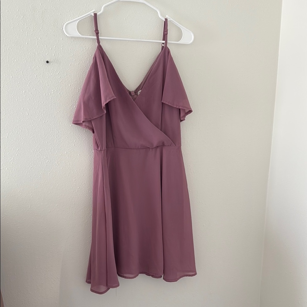 Charlotte Russe Pink A-line Sundress with Flutter Sleeves